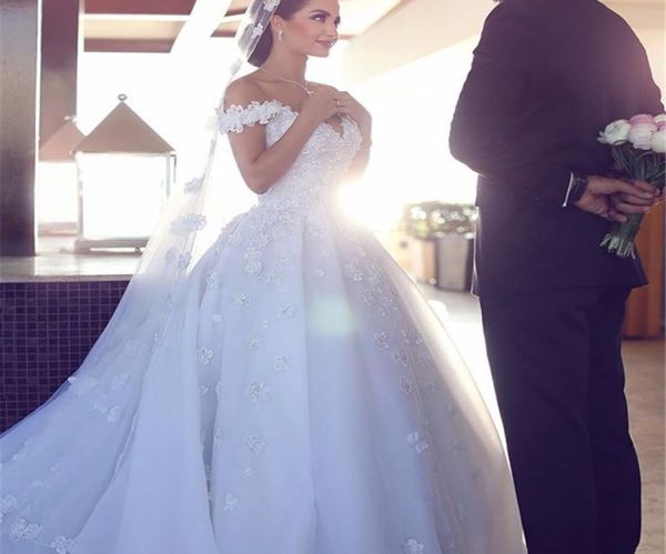 arabic vestidos de noiva off the shoulder wedding dress 3d floral flowers aline custom made bridal gown open back court train4586795, White
arabic vestidos de noiva off the shoulder wedding dress 3d floral flowers aline custom made bridal gown open back court train4586795, White