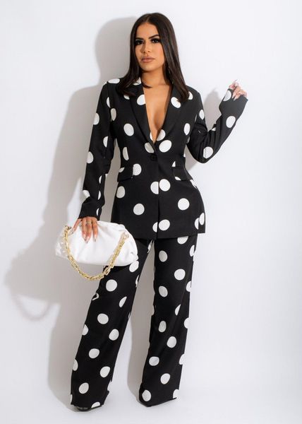 pants 2021 new fashion elegant style 2pcs women set spring autumn polka dot notched wide leg pants office lady, White
pants 2021 new fashion elegant style 2pcs women set spring autumn polka dot notched wide leg pants office lady, White