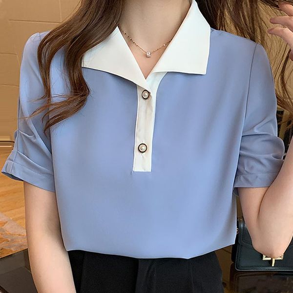 t-shirt summer short sleeve blouse women turn down collar chiffon blouse shirt women blusas mujer de moda 2022 blouses femme e998, White
t-shirt summer short sleeve blouse women turn down collar chiffon blouse shirt women blusas mujer de moda 2022 blouses femme e998, White