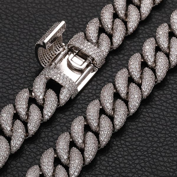 2023 new arrival punk hip hop style full diamond zircon bubble cuba chain 15mm 5 rows diamond chain necklace, Silver
2023 new arrival punk hip hop style full diamond zircon bubble cuba chain 15mm 5 rows diamond chain necklace, Silver