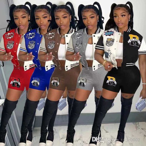 summer plus size women tracksuits designer new printed short sleeve baseball bomber jacket suit two piece shorts set clothing, Gray
summer plus size women tracksuits designer new printed short sleeve baseball bomber jacket suit two piece shorts set clothing, Gray
