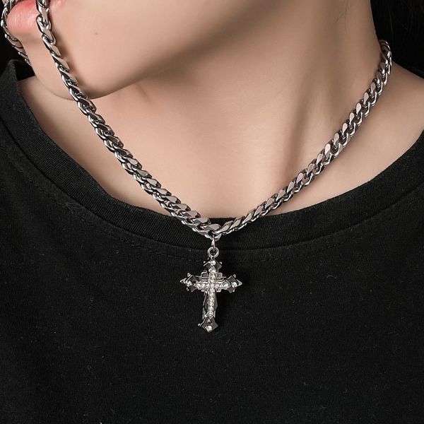 cuba chain cross sterling silver pendant necklaces necklace men's fashion hip-hop titanium steel colorless high street thick hundred ma
cuba chain cross sterling silver pendant necklaces necklace men's fashion hip-hop titanium steel colorless high street thick hundred ma