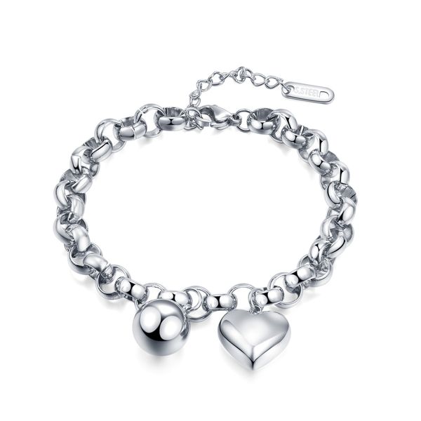 fashion simple bead rolo chain bracelet stainless steel heart tag charms bracelets for women girls 7inch+4.5cm silver n1356, Black
fashion simple bead rolo chain bracelet stainless steel heart tag charms bracelets for women girls 7inch+4.5cm silver n1356, Black