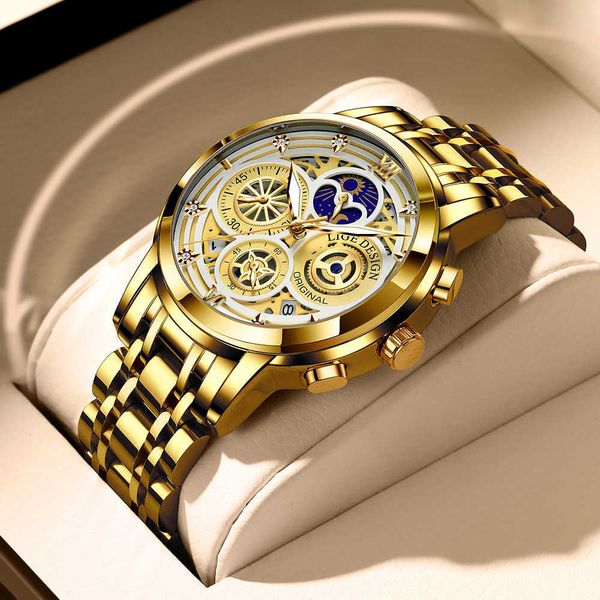 new lige sport men watch brand luxury gold stainless steel quartz wrsit fashion hollow waterproof chronograph 230605, Slivery;black
new lige sport men watch brand luxury gold stainless steel quartz wrsit fashion hollow waterproof chronograph 230605, Slivery;black