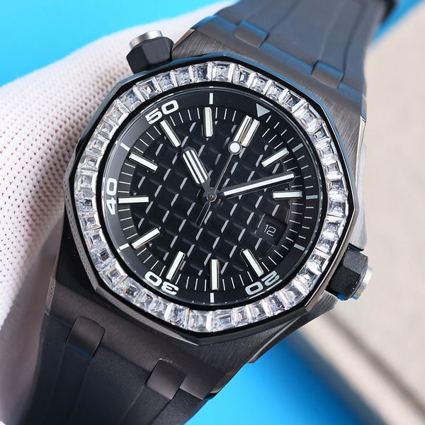 diamond mens watches automatic mechanical watch 42mm business wristwatch rubber waterprof montre de luxe gifts for men, Slivery;brown
diamond mens watches automatic mechanical watch 42mm business wristwatch rubber waterprof montre de luxe gifts for men, Slivery;brown