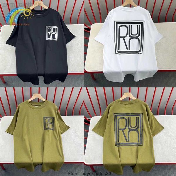 men's t-shirts green black white classic square print rhude t-shirt men women 100% cotton casual oversized rhude tee with tags, White;black
men's t-shirts green black white classic square print rhude t-shirt men women 100% cotton casual oversized rhude tee with tags, White;black