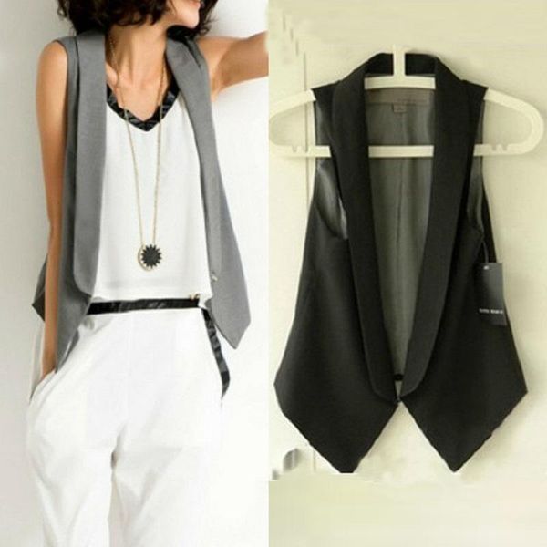 vests all match female spring autumn suit turn down collar vest girl handsome waistcoat women's slim weskit clothes plus size, Black;white
vests all match female spring autumn suit turn down collar vest girl handsome waistcoat women's slim weskit clothes plus size, Black;white