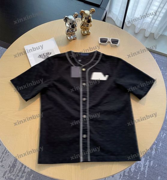 xinxinbuy men designer tee t shirt 23ss baseball letter jacquard pattern triangle label short sleeve cotton women black s-2xl, Black;brown
xinxinbuy men designer tee t shirt 23ss baseball letter jacquard pattern triangle label short sleeve cotton women black s-2xl, Black;brown