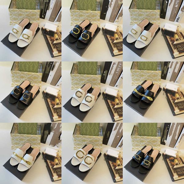 2023 sandals famous designer women fashion luxury brand slippers home family slippers leather classic double g buckle chain flat bottom fash, Black
2023 sandals famous designer women fashion luxury brand slippers home family slippers leather classic double g buckle chain flat bottom fash, Black