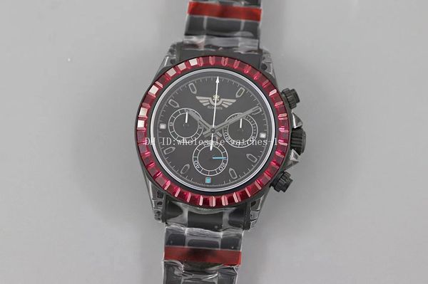 5 style twf workmanship watch panda 40mm 116598 116599 black dial red diamond bezel sport watches sapphire 7750 chronograph automatic 904l m, Slivery;brown
5 style twf workmanship watch panda 40mm 116598 116599 black dial red diamond bezel sport watches sapphire 7750 chronograph automatic 904l m, Slivery;brown