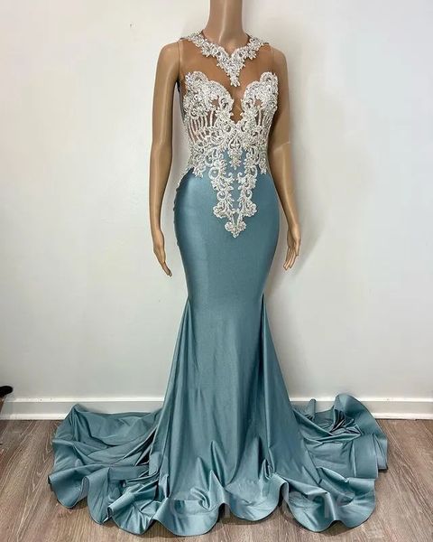 dusty blue mermaid prom dresses sleeveless beads applique evening gowns chic women party dress, Black
dusty blue mermaid prom dresses sleeveless beads applique evening gowns chic women party dress, Black