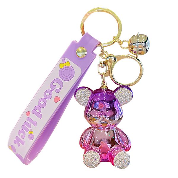 acrylic diamond plated violent bear pendant cartoon keychain wholesale couple doll pendant accessories small pendant, Silver
acrylic diamond plated violent bear pendant cartoon keychain wholesale couple doll pendant accessories small pendant, Silver