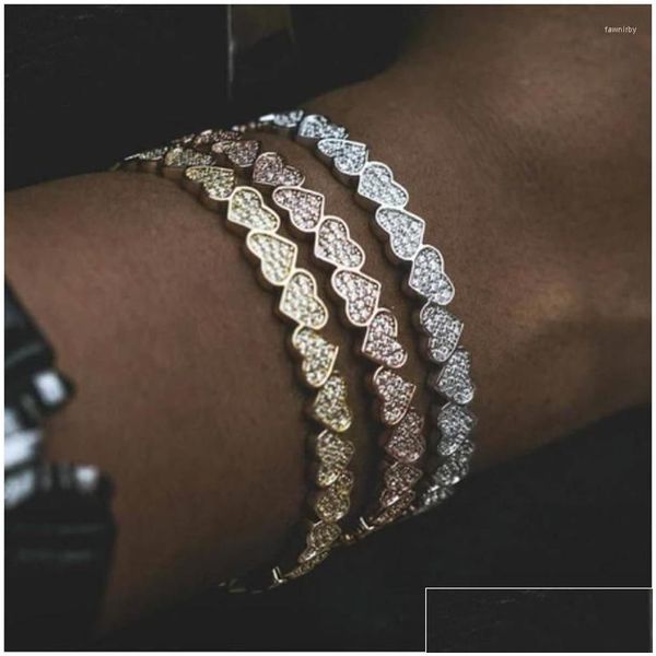 bangle iced out bling 5a cz bracelet heart shaped cubic zirconia cluster chain lover girlfriend gift jewelry drop delivery bracelets dh6ji, Black
bangle iced out bling 5a cz bracelet heart shaped cubic zirconia cluster chain lover girlfriend gift jewelry drop delivery bracelets dh6ji, Black
