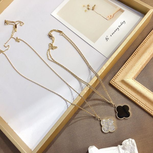 classic fashion chain clover desinger necklace for women 4/four leaf flower 18k titanium steel charm party wedding mother's gift jewelr, Silver
classic fashion chain clover desinger necklace for women 4/four leaf flower 18k titanium steel charm party wedding mother's gift jewelr, Silver