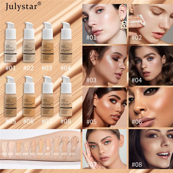 10 color liquid foundation hydrating lasting brighten skin color concealer waterproof oil-control natural foundation makeup 30ml
10 color liquid foundation hydrating lasting brighten skin color concealer waterproof oil-control natural foundation makeup 30ml