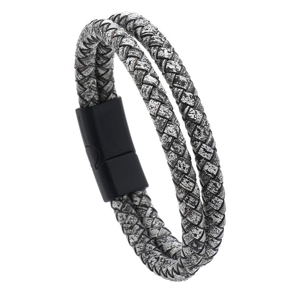 fashion design double layered leather bracelet bangle handmade retro jewelry for men gift, White
fashion design double layered leather bracelet bangle handmade retro jewelry for men gift, White
