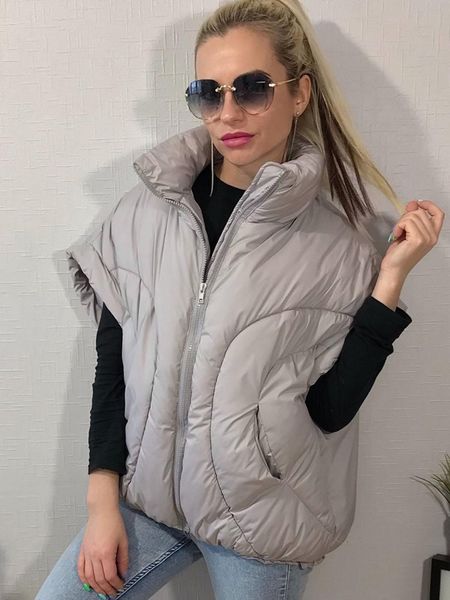 vests chic stand collar loose winter vests women 2022 autumn fashion zipper warm cotton padded jacket streetwear female outwear, Black;white
vests chic stand collar loose winter vests women 2022 autumn fashion zipper warm cotton padded jacket streetwear female outwear, Black;white