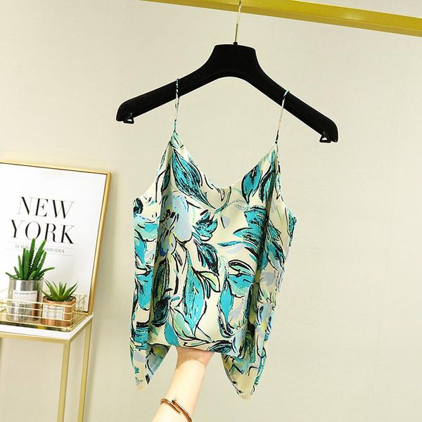 t-shirt green summer spaghetti strap tank women silk satin vintage halter vest bottom outside wear sleeveless lingerie, White
t-shirt green summer spaghetti strap tank women silk satin vintage halter vest bottom outside wear sleeveless lingerie, White
