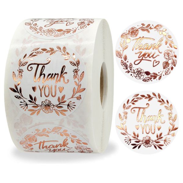 500 sheets/roll, flower rose gold, thank you stickers, business gift sealing, wedding decoration sticker
500 sheets/roll, flower rose gold, thank you stickers, business gift sealing, wedding decoration sticker