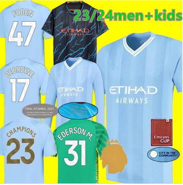 22 23 24 haaland soccer jerseys final grealish mans cities mahrez player version de bruyne foden 2023 2024 football shirt kids kit fa champi, Black;yellow
22 23 24 haaland soccer jerseys final grealish mans cities mahrez player version de bruyne foden 2023 2024 football shirt kids kit fa champi, Black;yellow