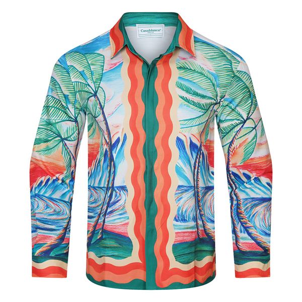 luxury designer men's dress sleeve shirts fashion new casablanca summer casual print shirt men's slim long sleeve shirt 12, White;black
luxury designer men's dress sleeve shirts fashion new casablanca summer casual print shirt men's slim long sleeve shirt 12, White;black