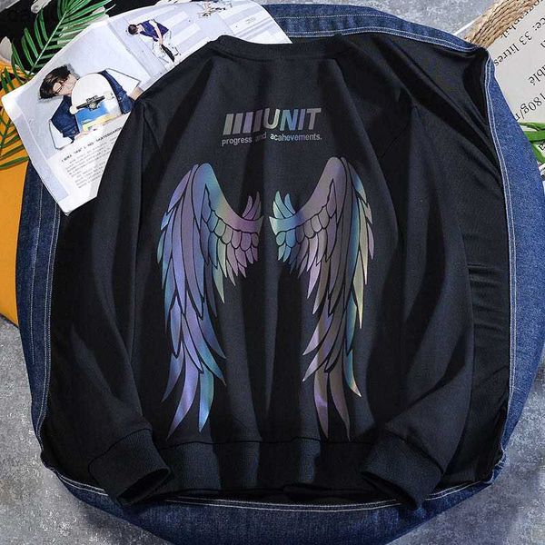 men streetwear pullovers sweatshirt hip hop loose hoodies luminous reflective oversized s-5xl wing printed long sleeve l230520, Black
men streetwear pullovers sweatshirt hip hop loose hoodies luminous reflective oversized s-5xl wing printed long sleeve l230520, Black