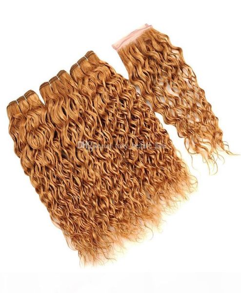 brazilian virgin hair wet wavy 27 colored blonde human hair 3 bundles with closure honey blonde water wave weaves with 4x4 lace c6549074, Black
brazilian virgin hair wet wavy 27 colored blonde human hair 3 bundles with closure honey blonde water wave weaves with 4x4 lace c6549074, Black