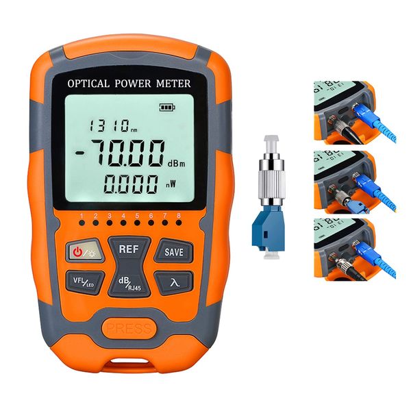 fiber optic tester portable fiber light power meter fc/sc/st universal interface fiber tester built-in 10mw visual fault locator (opm&vfl) w
fiber optic tester portable fiber light power meter fc/sc/st universal interface fiber tester built-in 10mw visual fault locator (opm&vfl) w