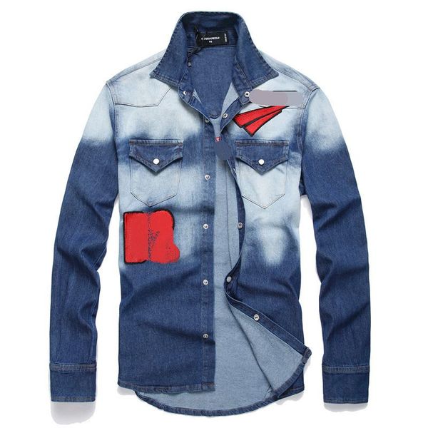 new spring shirt men's embroidered denim cardigan long sleeve youth popular lapel men shirts gzh88tq07yy, White;black
new spring shirt men's embroidered denim cardigan long sleeve youth popular lapel men shirts gzh88tq07yy, White;black