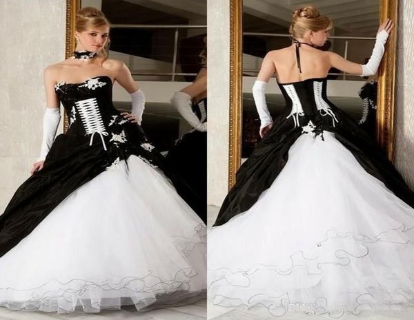 2018 vintage gothic black and white wedding dresses backless corset lace up plus size wedding bridal gowns 455720
2018 vintage gothic black and white wedding dresses backless corset lace up plus size wedding bridal gowns 455720