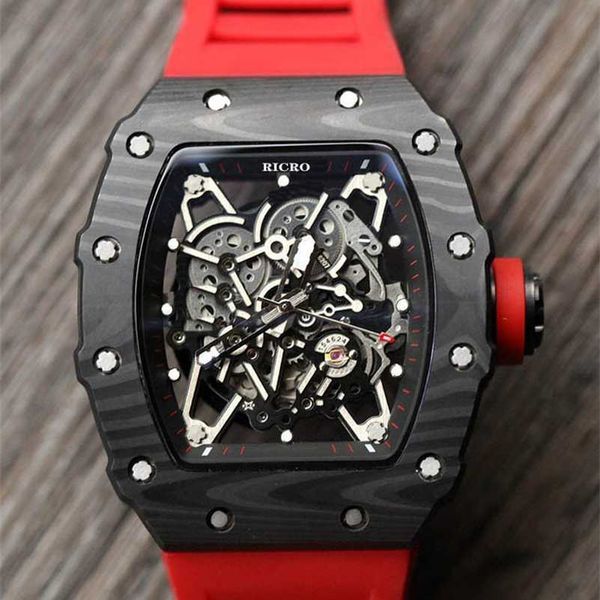 fashion richar watches milles men's watch black carbon fiber case automatic movement butterfly buckle rubber multi-color strap ricro zj, Slivery;black
fashion richar watches milles men's watch black carbon fiber case automatic movement butterfly buckle rubber multi-color strap ricro zj, Slivery;black