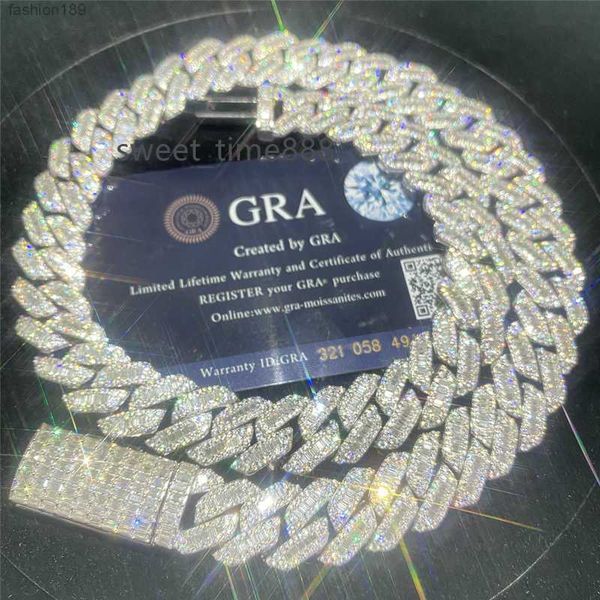 15mm fine hip hop jewelry baguette diamond men necklace sterling silver fully vvs luxury moissanite cuban link chain
15mm fine hip hop jewelry baguette diamond men necklace sterling silver fully vvs luxury moissanite cuban link chain