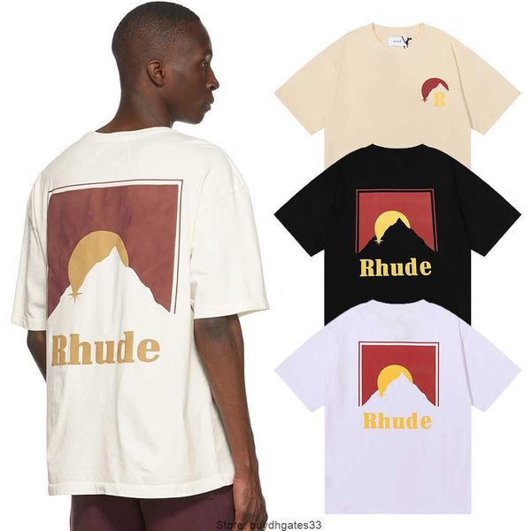 niche fashion rhude men's t-shirts moonlight printed high-quality short sleeved t-shirt for men and women, White;black
niche fashion rhude men's t-shirts moonlight printed high-quality short sleeved t-shirt for men and women, White;black