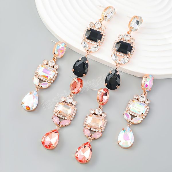 fashion metal rhinestone square geometric earrings women's trend exaggeration dangle earrings banquet jewelry accessories, Silver
fashion metal rhinestone square geometric earrings women's trend exaggeration dangle earrings banquet jewelry accessories, Silver