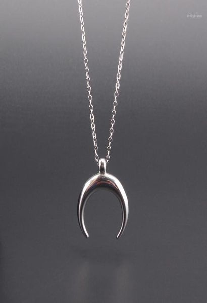 ox horn necklace stainless steel half moon charm pendant women fashion jewelry gift female mujer colar 2021 new15009568, Silver
ox horn necklace stainless steel half moon charm pendant women fashion jewelry gift female mujer colar 2021 new15009568, Silver