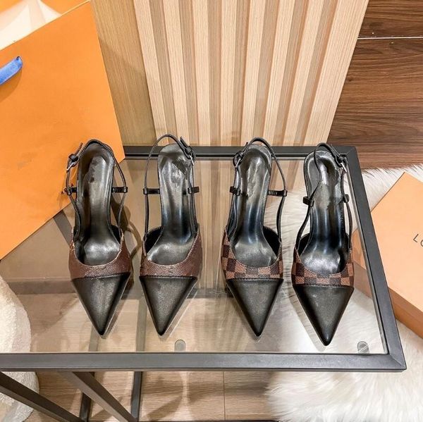 designer shoes women pointed sandals leather stiletto heel shoes luxury plaid letter female high heel slippers ankle strap ladies slippers b, Black
designer shoes women pointed sandals leather stiletto heel shoes luxury plaid letter female high heel slippers ankle strap ladies slippers b, Black