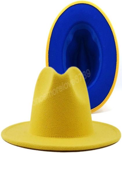 blue simple yellow patchwork wool felt jazz fedora hats with belt buckle men women wide brim panama cowboy trilby hat lxl5025309, Blue;gray
blue simple yellow patchwork wool felt jazz fedora hats with belt buckle men women wide brim panama cowboy trilby hat lxl5025309, Blue;gray