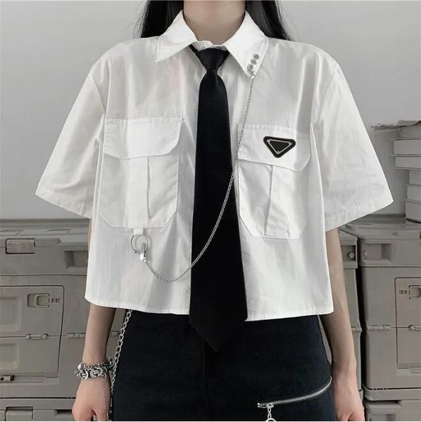 women's two-piece trousers with triangle t-shirt short suit street dress fashion cutting news sportswear, White
women's two-piece trousers with triangle t-shirt short suit street dress fashion cutting news sportswear, White