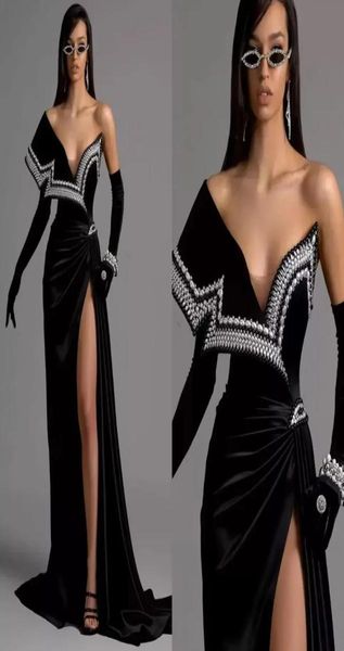 2023 black velvet evening gowns sweep train off the shoulder mermaid prom dresses high slit pearls vestidos formal cele gw02102689570
2023 black velvet evening gowns sweep train off the shoulder mermaid prom dresses high slit pearls vestidos formal cele gw02102689570