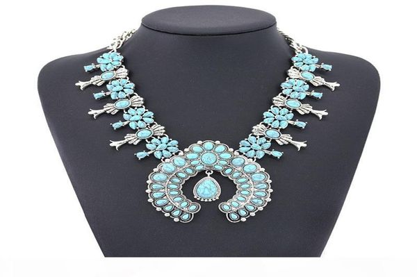 europe and the united states fashion bohemian wind turquoise flowers pendant alloy necklace yiwu factory direct5176984, Silver
europe and the united states fashion bohemian wind turquoise flowers pendant alloy necklace yiwu factory direct5176984, Silver