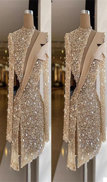 champagne evening dresses luxury sequins beads high neck long sleeves prom dress formal party gowns custom made knee length robe d7743035, Black;red
champagne evening dresses luxury sequins beads high neck long sleeves prom dress formal party gowns custom made knee length robe d7743035, Black;red