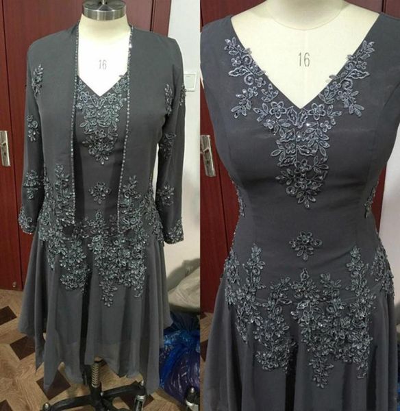 elegant lace chiffon mother of the bride dresses with jacket long sleeves short prom dress wedding party gowns customized plus siz5721293, Black;red
elegant lace chiffon mother of the bride dresses with jacket long sleeves short prom dress wedding party gowns customized plus siz5721293, Black;red