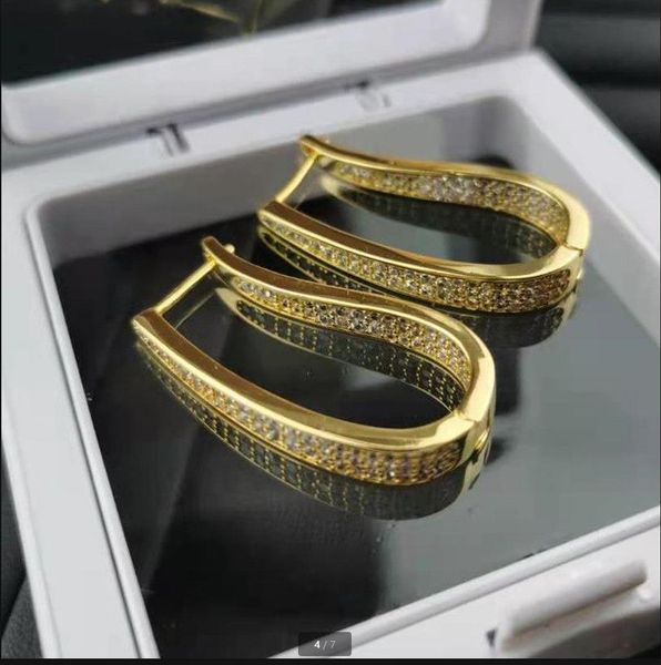 new ear buckle gold full diamonds inlaid vintage style fashionable earrings irregular u-shaped ear atuds luxury jewelry e300, Golden;silver
new ear buckle gold full diamonds inlaid vintage style fashionable earrings irregular u-shaped ear atuds luxury jewelry e300, Golden;silver