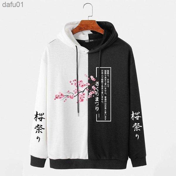 charmkpr 2023 japanese style fashion men's cherry blossoms print sweatshirts casual two tone patchwork drawstring hoodies s-2xl l230520, Black
charmkpr 2023 japanese style fashion men's cherry blossoms print sweatshirts casual two tone patchwork drawstring hoodies s-2xl l230520, Black