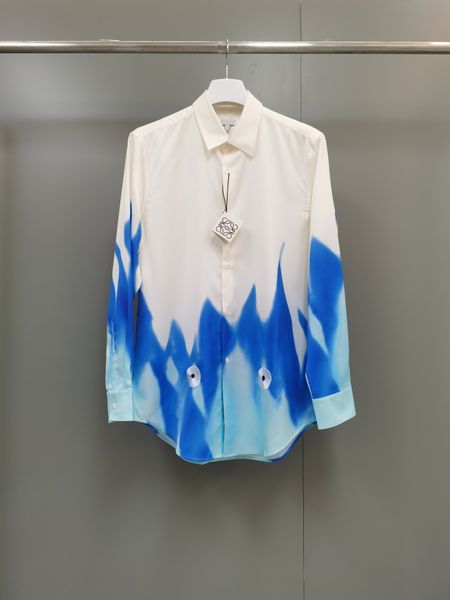 spring and summer the designer brand shirt fashion single-breasted printing design luxury loose man's shirts, White;black
spring and summer the designer brand shirt fashion single-breasted printing design luxury loose man's shirts, White;black