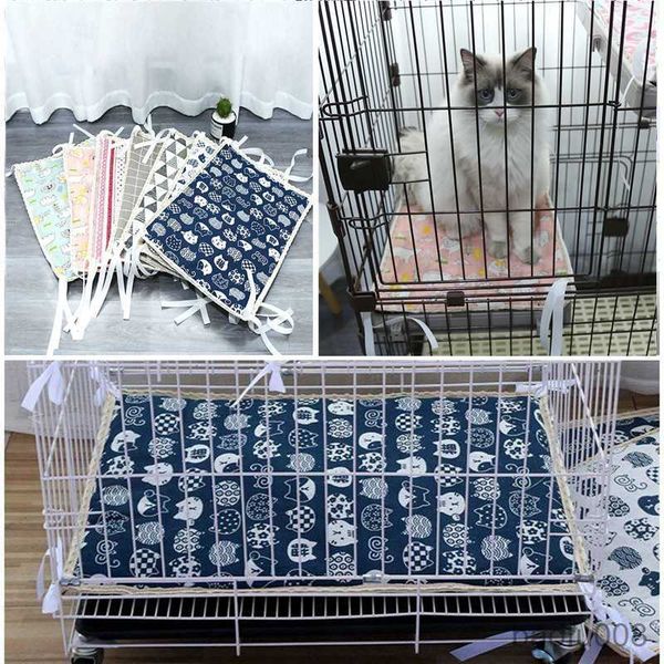 

cat carriers houses cat nest summer mat canvas double-sided mat cat nest cage cat sleeping mat seasons universal pet r230608