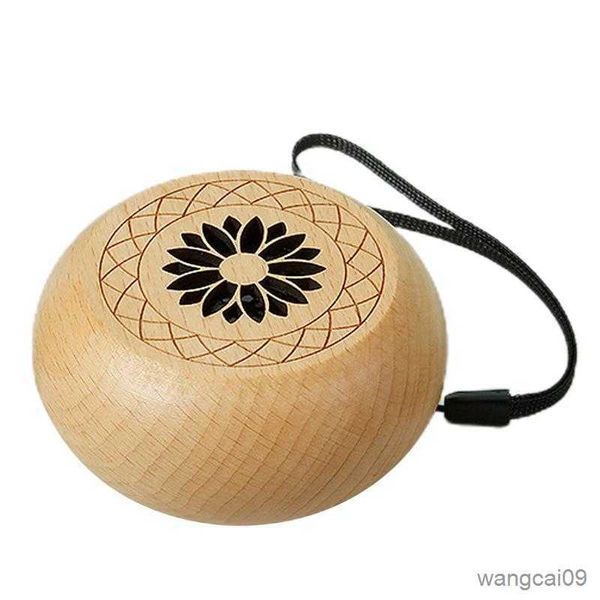 Image of Portable Speakers Blue Tooth Speaker Retro Wood Portable Wireless Speaker Outdoor For Sound System Radio Music Subwoofer R230608
