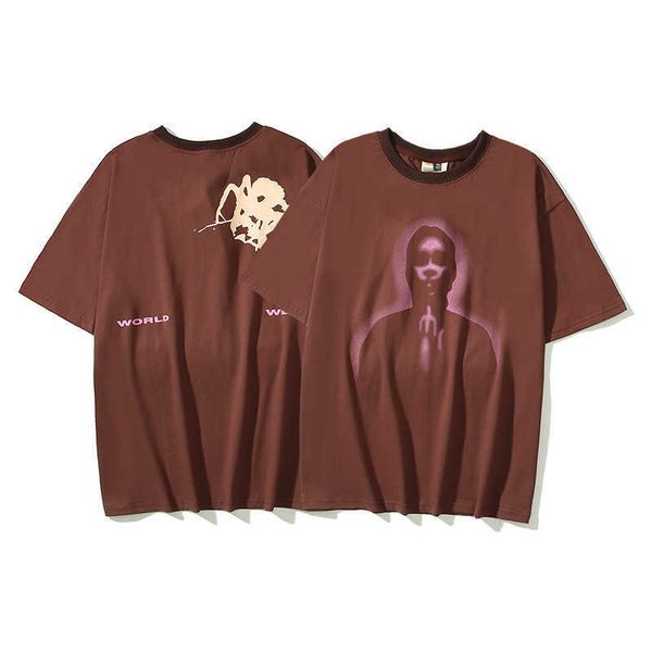 men and women fashion t shirts t-shirts star style sp5der 555555 portrait letter printed american high street short sleeved, White
men and women fashion t shirts t-shirts star style sp5der 555555 portrait letter printed american high street short sleeved, White