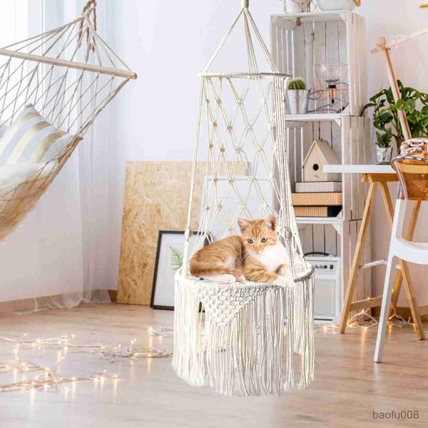 cat carriers houses big cat hammock hanging swing cat bed basket house home pet cat toy with rope ball feather r230608
cat carriers houses big cat hammock hanging swing cat bed basket house home pet cat toy with rope ball feather r230608