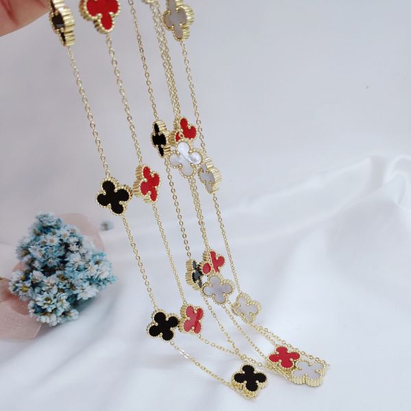 fashion classic 4/four leaf clover pendant necklaces shells titanium steel for women&girls valentine's mother's day engagement jew, Silver
fashion classic 4/four leaf clover pendant necklaces shells titanium steel for women&girls valentine's mother's day engagement jew, Silver